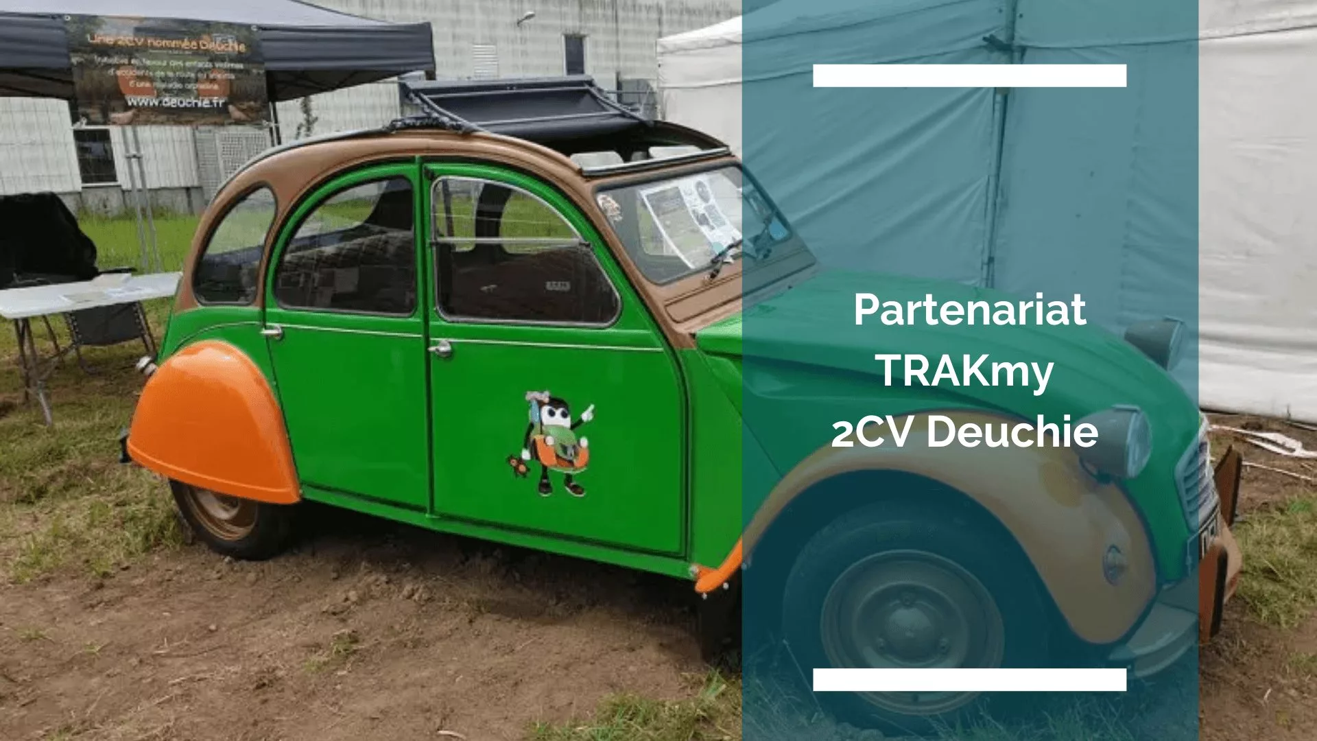 Visuel de l'article : partenariat TRAKmy 2cv Deuchie