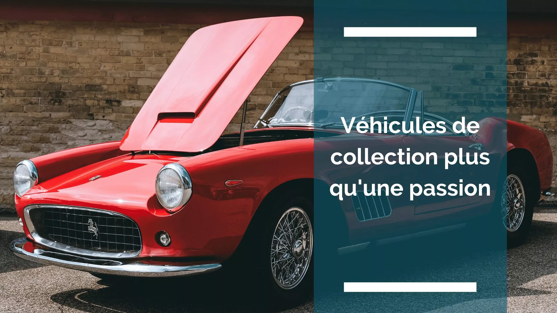 photo d'une voiture de collection de marque Ferrari rouge