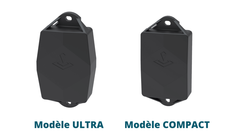 Photo des modèles ULTRA et COMPACT des traceurs GPS TRAKmy