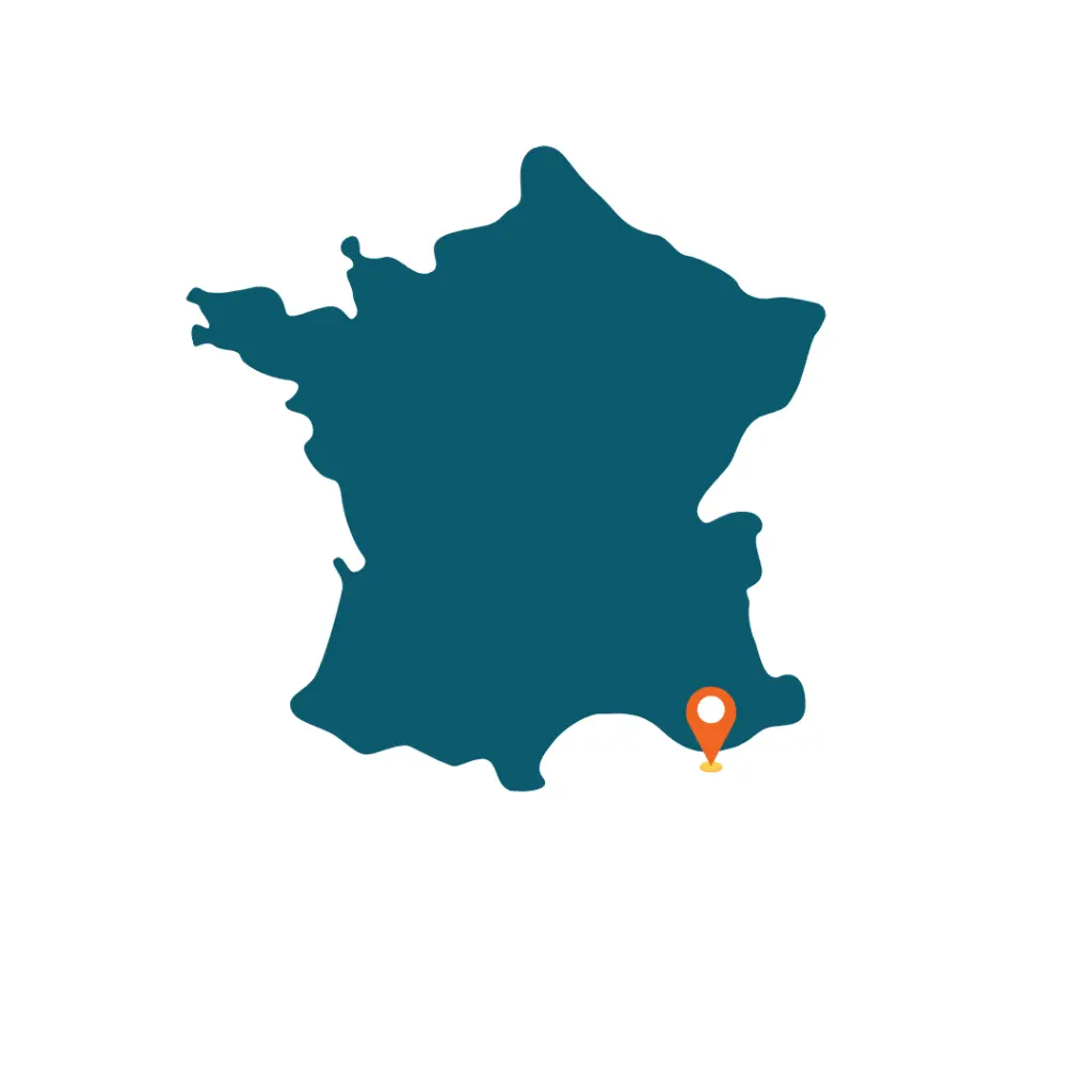Localisation de l'île de Porquerolles sur la carte de France