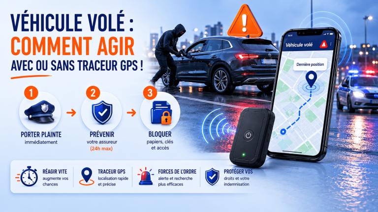 Véhicule volé : agir avec ou sans traceur GPS | TRAKmy