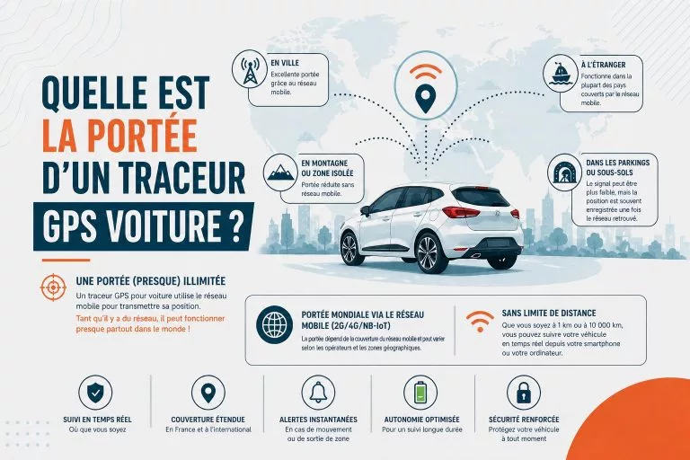 Quelle est la portée d’un traceur GPS voiture ?