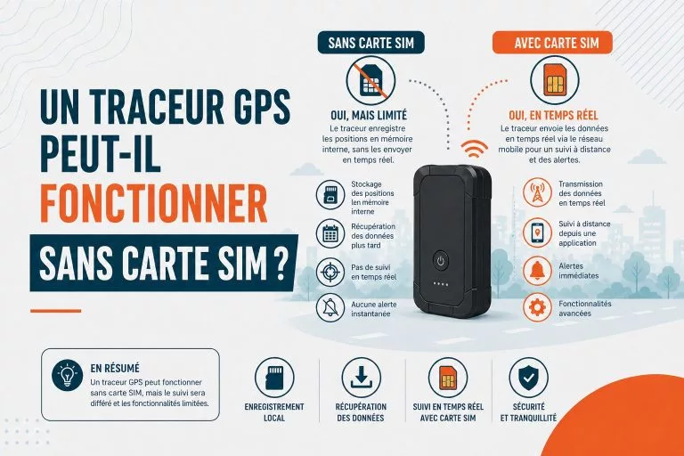 Un traceur GPS peut-il fonctionner sans carte SIM ?