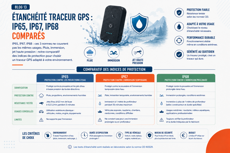 Comparaison des indices de protection IP