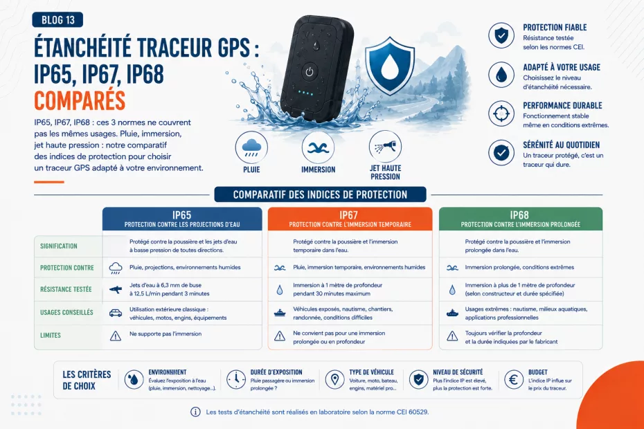 Comparaison des indices de protection IP