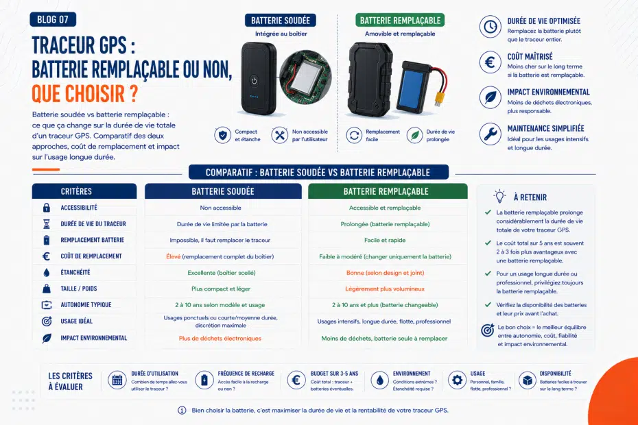 Comparaison des batteries de traceur GPS