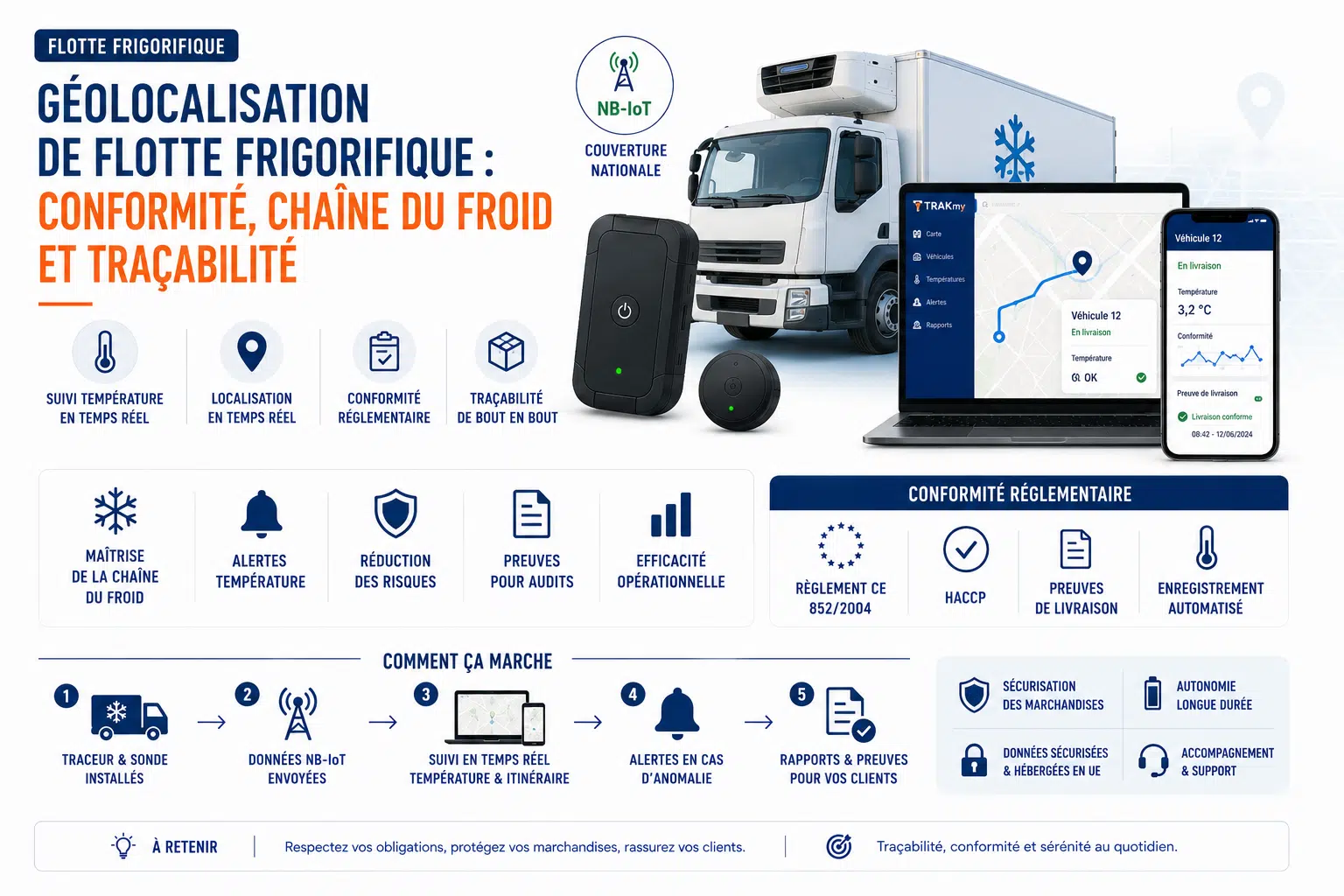 Géolocalisation et traçabilité des flottes froid