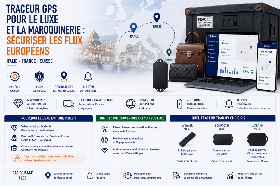 Traceur GPS pour le luxe européen