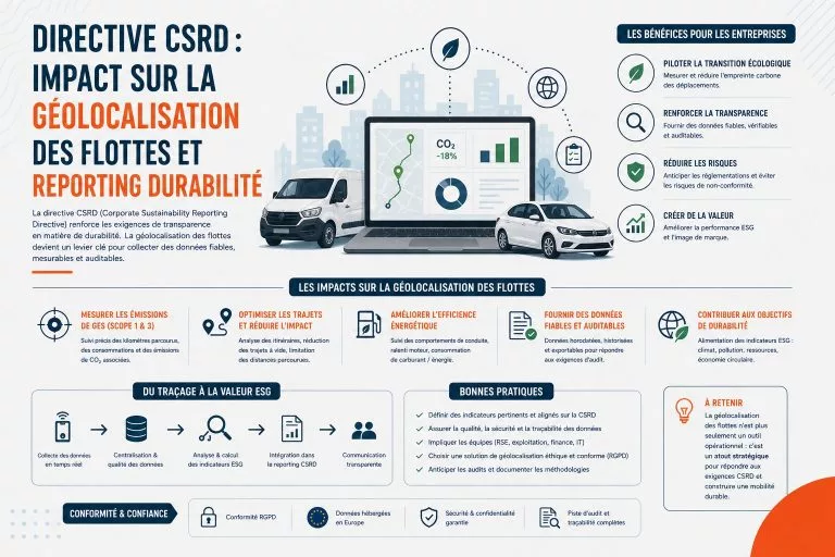 Directive CSRD : impact sur la géolocalisation des flottes et reporting durabilité