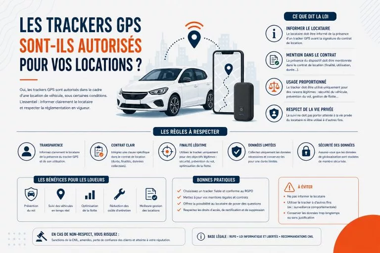 Les trackers GPS sont-ils autorisés pour vos locations