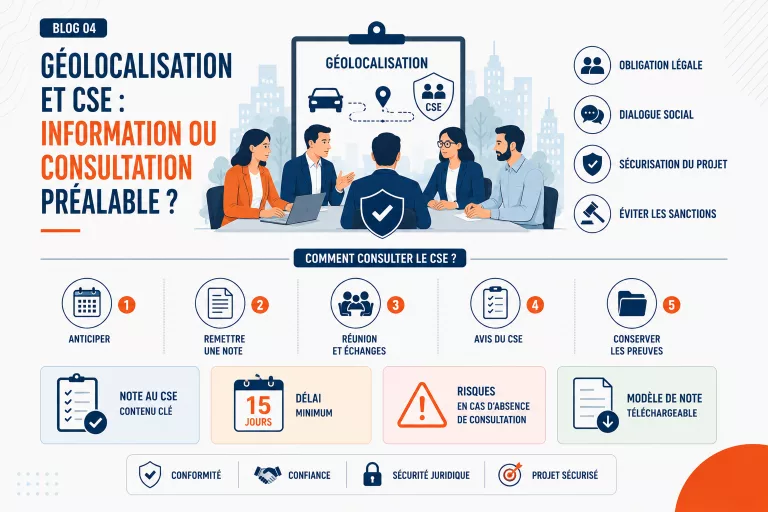 Géolocalisation et CSE : information ou consultation préalable ? | TRAKmy