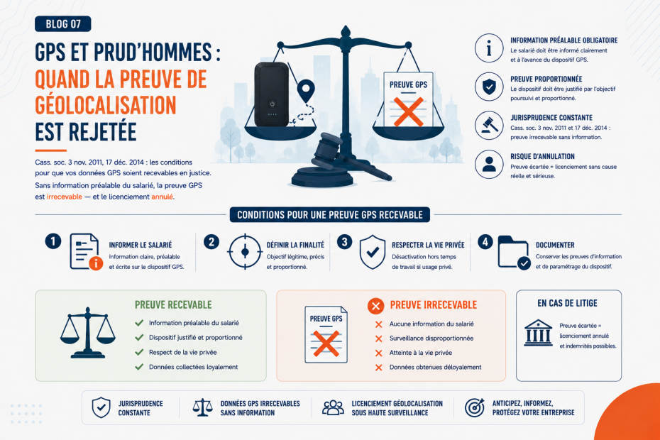 Conditions pour une preuve GPS recevable