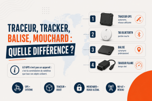 Différence entre traceur GPS, tracker, balise de géolocalisation, mouchard et tag Bluetooth