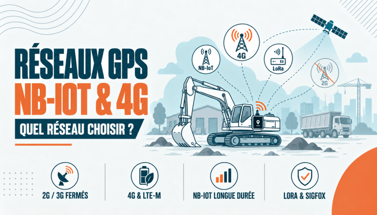 Réseaux GPS : 2G, 4G, NB-IoT, LoRa, Sigfox — lequel choisir pour vos actifs ?